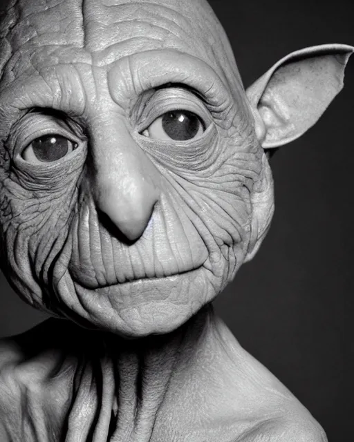 Prompt: annie leibovitz headshots of kreacher the house elf from harry potter, 5 0 mm soft focus
