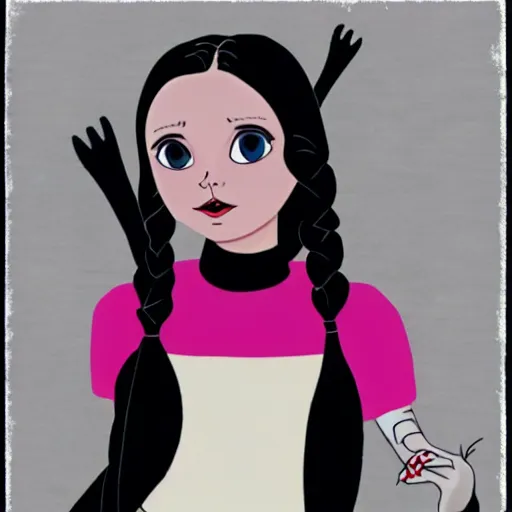 Prompt: Wednesday Addams doing TikTok dances