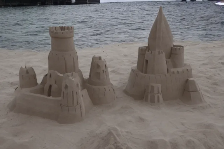 Image similar to a completed sand castle