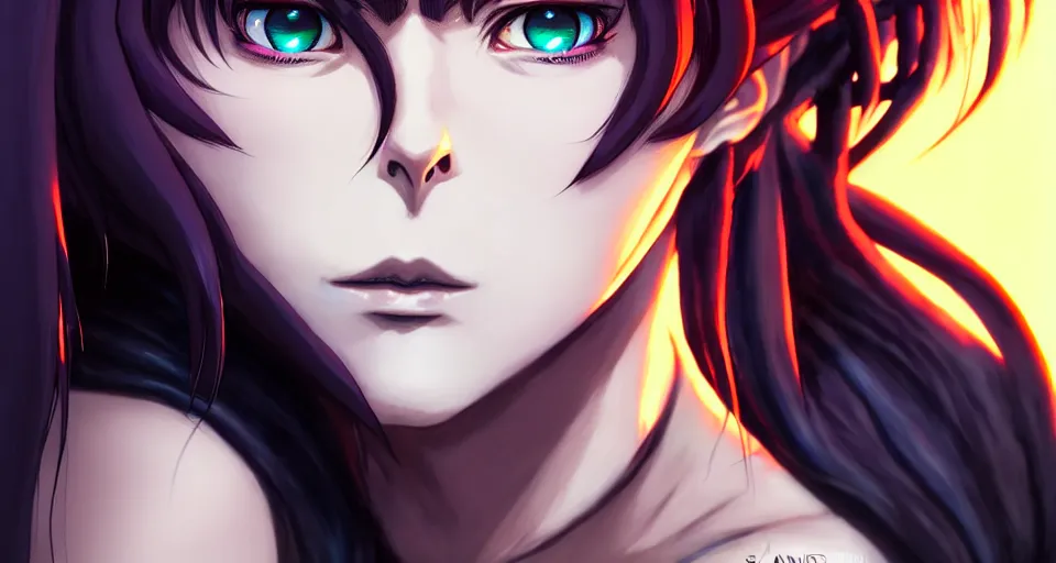 Image similar to a portrait of revy from black lagoon manga, symmetrical eyes, symmetrical face, art by lois van baarle and loish and ross tran and rossdraws and sam yang and samdoesarts and artgerm, digital art, highly detailed, intricate, sharp focus, trending on artstation hq, deviantart, unreal engine 5, 4 k uhd image