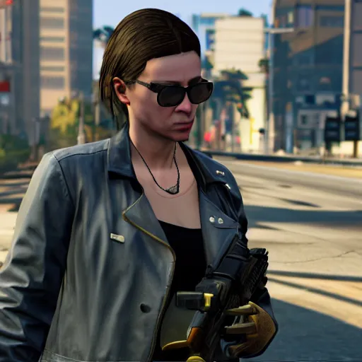 Prompt: Grand theft auto VI official screenshots, project america, female protagonist, highly detailed, photorealism, AR,