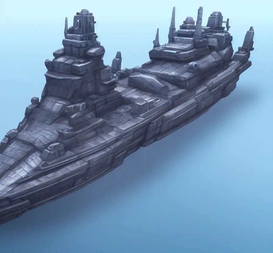 Image similar to front view of symmetric ship, digital, unreal engine, artstation