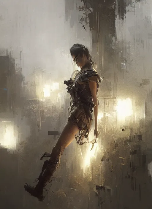 Image similar to fantasy, rule of thirds, intricate outfit, spotlight, by greg rutkowski, by jeremy mann, digital painting