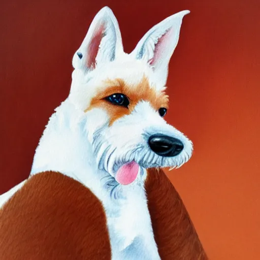 Prompt: ultra detailed painting of a short haired fox terrier