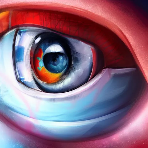 Prompt: a beautiful eye with a soccer stadium as a pupil digital painting, artstation, the space background, concept art, illustration