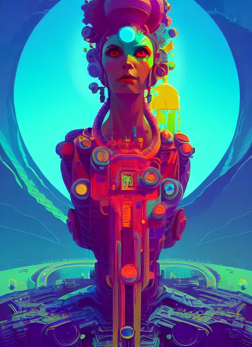 Prompt: naturepunk deity of retrofuture dream logic creativity, beautiful detailed realistic cinematic character concept fashion portrait, hi - fructose art magazine, by anton fadeev and paul lehr and david heskin and josan gonzalez, 8 k