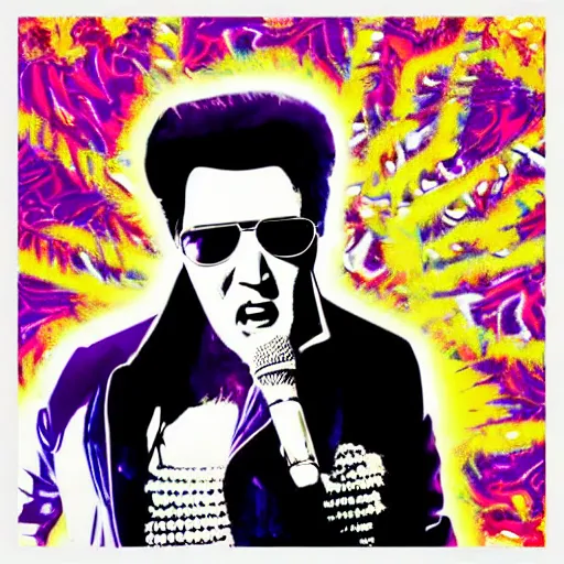 Image similar to “Elvis on acid”