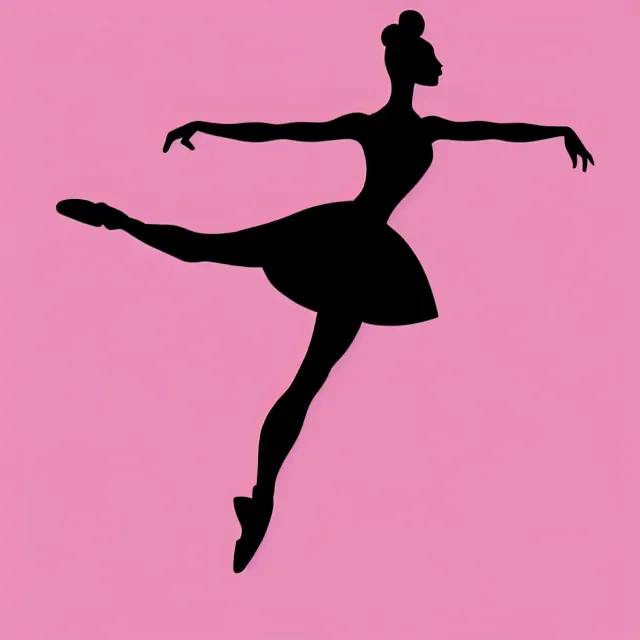 Prompt: ballerina vector logo, professional sports style, flat colour, SVG, professional, sharp edges