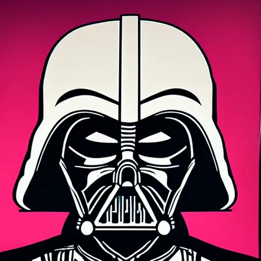 Image similar to Tristan Eaton, darth vader