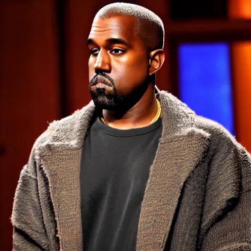 Image similar to kanye west wearing a blond wig snl monologue