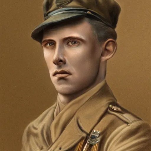 Prompt: a detailed photorealistic sepia - toned color portrait photo of a 1 9 1 7 worried clean - shaven british lieutenant in detailed field gear not wearing a hat in wadi rum, ultra realistic, painted, intricate details, lovecraft, atmospheric, dark, horror, brooding, highly detailed, by clyde caldwell