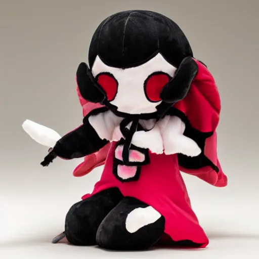 Image similar to cute fumo plush of an angry girl putting on a valiant attempt to appear perfectly calm