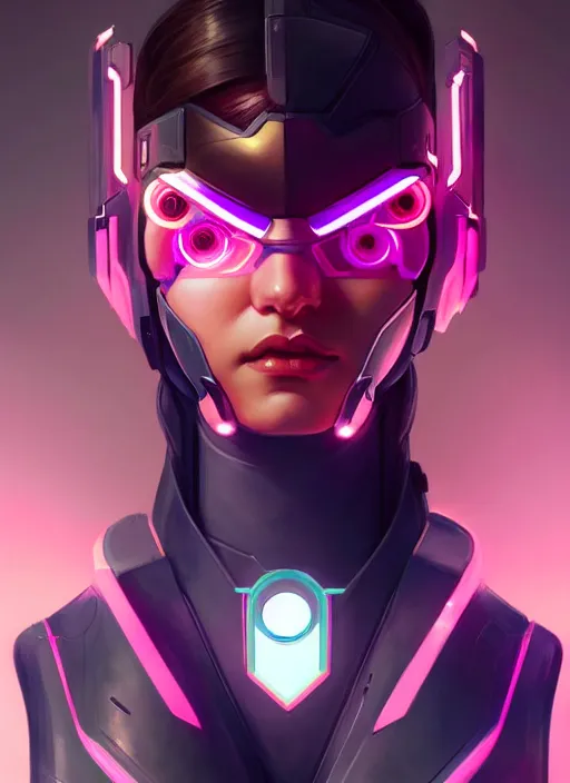 Prompt: symmetry portrait of dva from overwatch, closeup, sci - fi, tech wear, glowing lights intricate, elegant, highly detailed, digital painting, artstation, concept art, smooth, sharp focus, illustration, art by artgerm and greg rutkowski and alphonse mucha