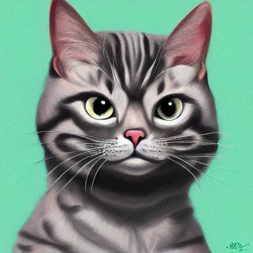 Prompt: major cat, digital Painting