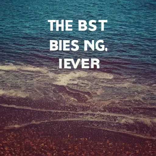 Prompt: “the best thing ever”