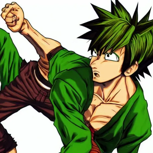 Image similar to Shaggy Rogers dressed like punk/martial artist (as a super sayian) in the style of akira toriyama/leonard boyarsky trending on artstation deviantart Pinterest detailed realistic High Resolution HD 8k