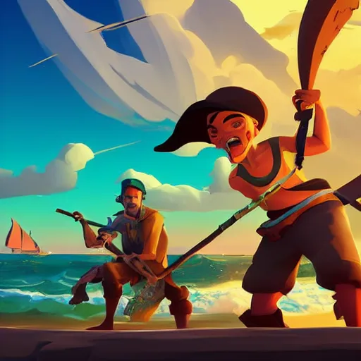 Image similar to painting treasure on sea of thieves game smooth median photoshop filter cutout vector, behance hd by jesper ejsing, by rhads, makoto shinkai and lois van baarle, ilya kuvshinov, rossdraws global illumination