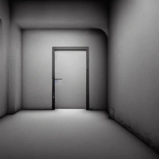 Prompt: gritty, cinematic, liminal space, 3d render, photorealism