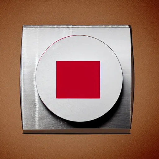 Image similar to close photograph of a cd cover with a small red rectangle on its side