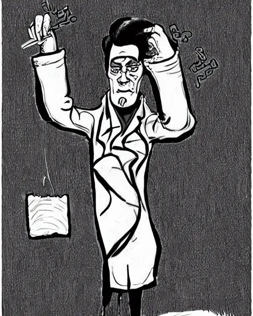 Image similar to frankenstein's monster as an elvis impersonator. funny cartoon, comic illustration, humor, humorous, comedic, professional, award - winning