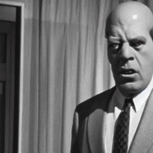 Image similar to a still of homer simpson in psycho