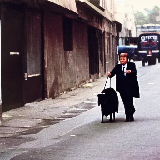 Prompt: a businessman cat going to work, 1 9 7 0 colour photography, award winning