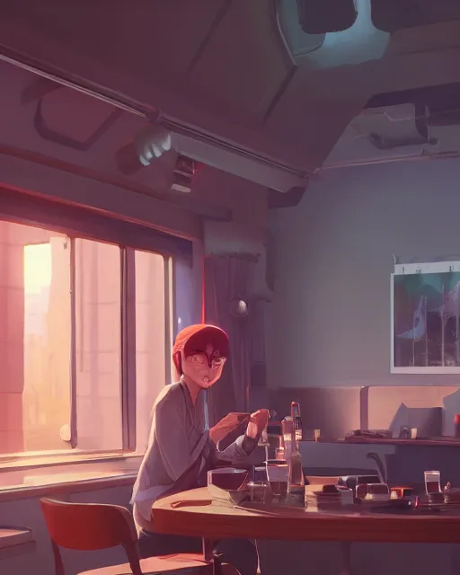 Prompt: highly detailed vfx espresso, stephen bliss, unreal engine, loish, rhads, beeple, makoto shinkai and lois van baarle, ilya kuvshinov, global illumination, detailed and intricate environment