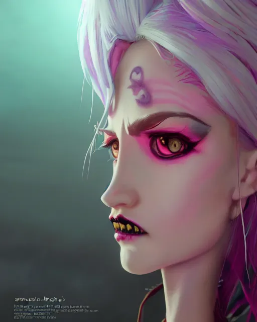 Image similar to portrait of monster high doll, stephen bliss, unreal engine, by greg rutkowski, loish, rhads, makoto shinkai and lois van baarle, ilya kuvshinov, rossdraws, global illumination, radiant light, detailed and intricate environment, pastel lighting