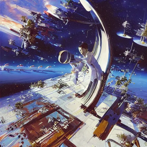 Image similar to art by john berkey, rob gonsalves and tim white