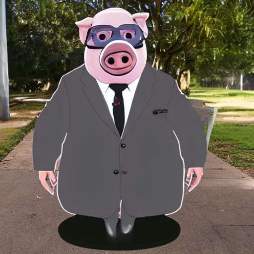 Prompt: scott morrison pig man anthropomorphic australian politician, realistic, standing