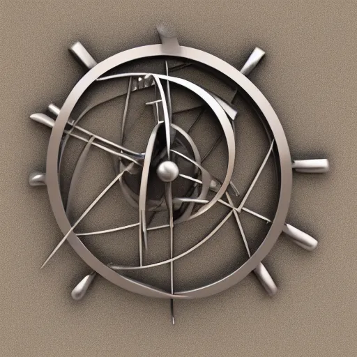 Image similar to 3 d model, concept, armillary rings