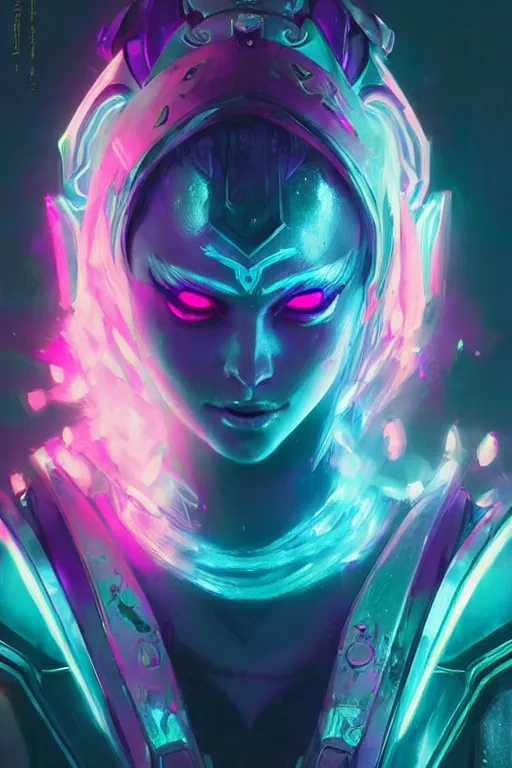 Prompt: lux from league of legends, cyberpunk futuristic neon. yellow glowing eyes, decorated with traditional japanese ornaments by ismail inceoglu dragan bibin hans thoma greg rutkowski alexandros pyromallis nekro rene maritte illustrated, perfect face, fine details, realistic shaded, fine - face, pretty face