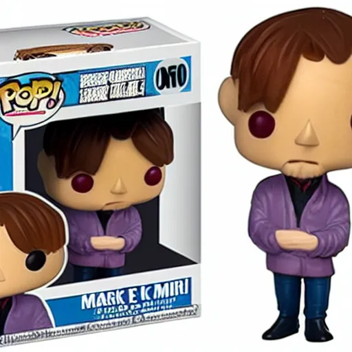 Prompt: mark e smith as a funko pop toy