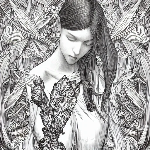 Image similar to a clove of garlic that resembles an incredibly beautiful, graceful, elegant, and sophisticated young brunette woman, an ultrafine detailed illustration by james jean, intricate linework, bright colors, final fantasy, behance contest winner, vanitas, angular, altermodern, unreal engine 5 highly rendered, global illumination, radiant light, detailed and intricate environment