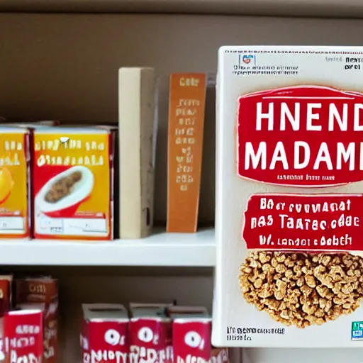 Image similar to box of handmaid's tale breakfast cereal on a shelf