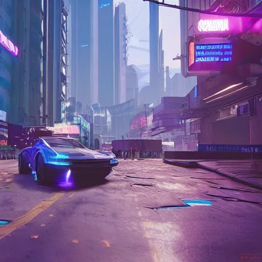 Image similar to cyberpunk 2 0 7 7 cop, purple and blue hour, art by craig mullins