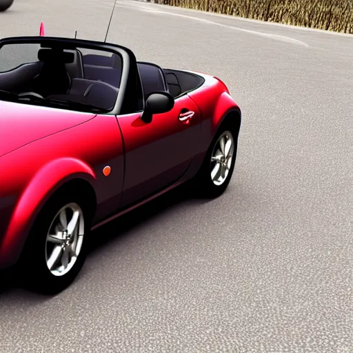 Image similar to Mazda MX-5 1990 - Miata, Realistic, HDR, 8K, Dynamic Lighting,