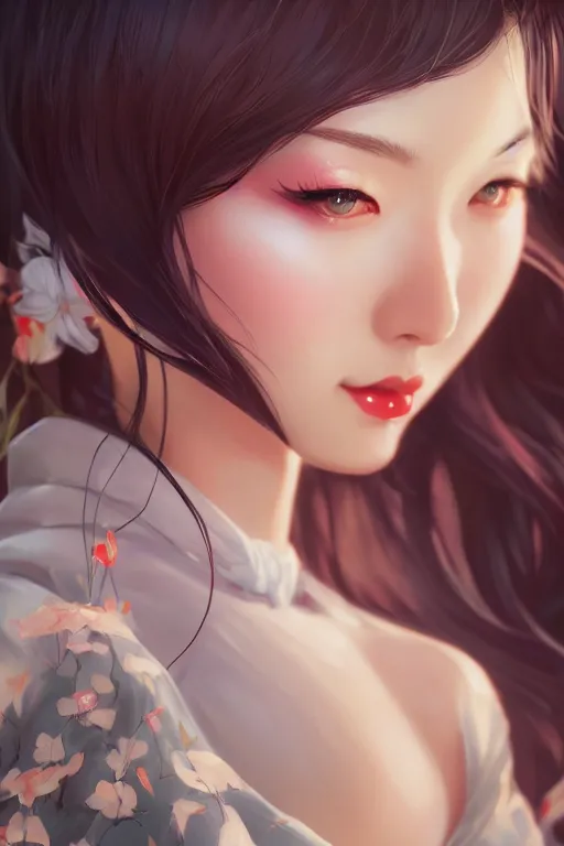 Image similar to a pin up and beautiful fashion and dreamlke japan girl, charming, art by artgerm & jeehyung lee & wlop, hyperdetailed, 8 k realistic, symmetrical, frostbite 3 engine, cryengine, dof, trending on artstation, digital art,