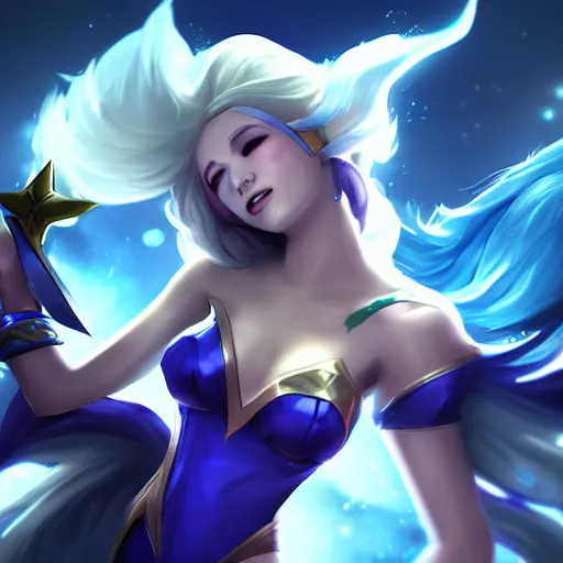 Image similar to Splash art of Lux from League of Legends, League of Legends champion splashart, Riot Games, digital art