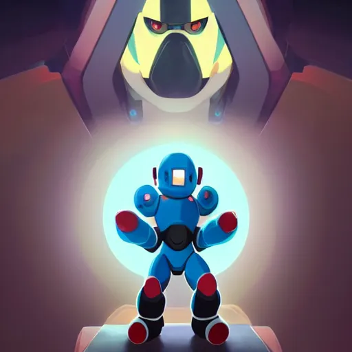 Image similar to face icon stylized minimalist mega man, loftis, cory behance hd by jesper ejsing, by rhads, makoto shinkai and lois van baarle, ilya kuvshinov, rossdraws global illumination