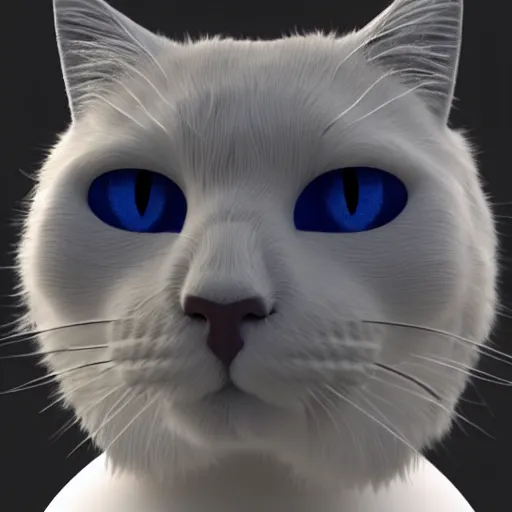 Image similar to 3d render cat