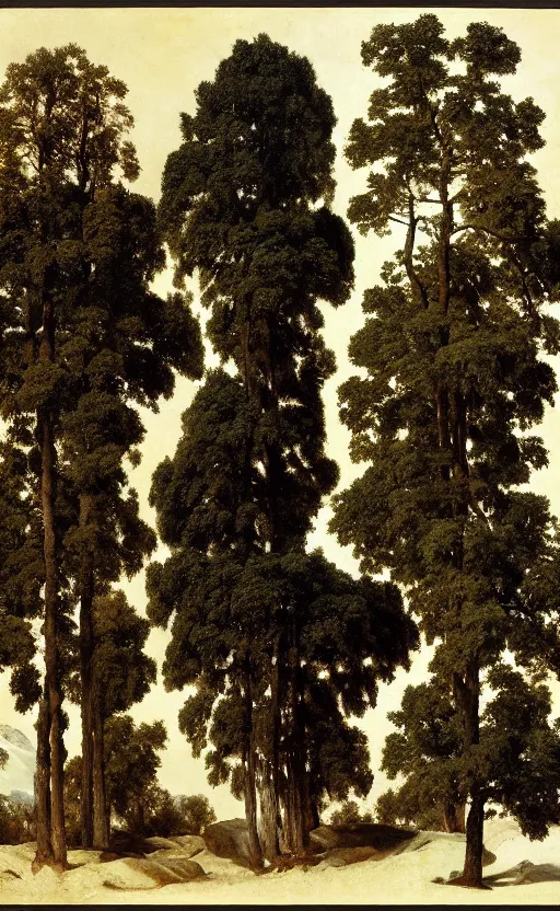 Image similar to atlas textures of trees, white background eugene von guerard, ivan shishkin, john singer sargent