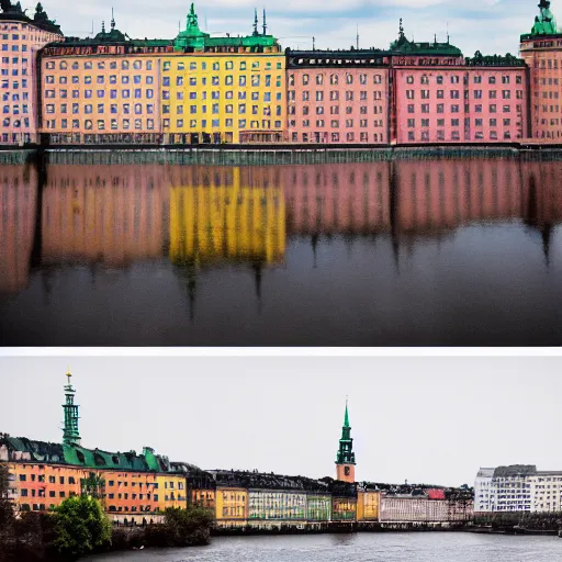 Image similar to Stockholm in the style of Wes Anderson