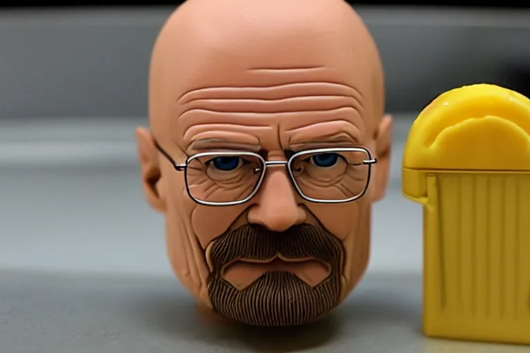 Prompt: walter white as a mcdonald meal toy