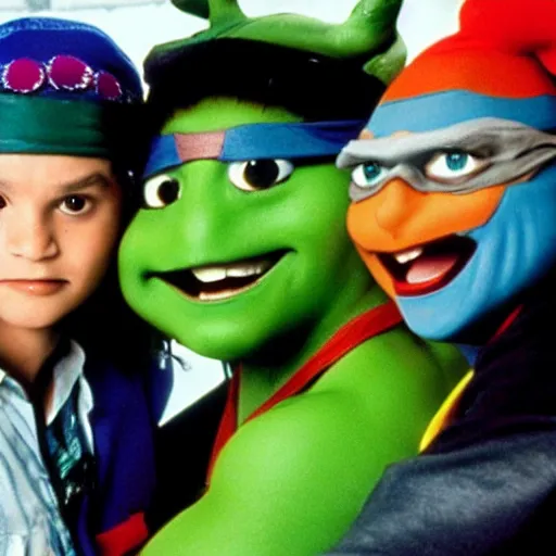 Image similar to johny depp as turtle in 9 0 s teenage mutant ninja turtles tv show