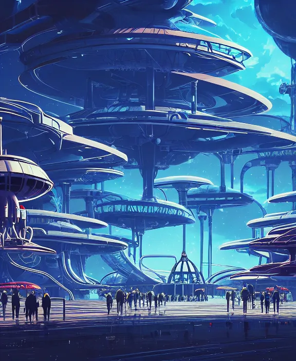 Prompt: simplicity, an amusement park made out of simple alien creatures, simple biological forms, internal organs, in the style of an asymmetrical spaceship, apocalyptic environment, by dan mumford, yusuke murata, makoto shinkai, ross tran, cinematic, unreal engine, cel shaded, featured on artstation, pixiv