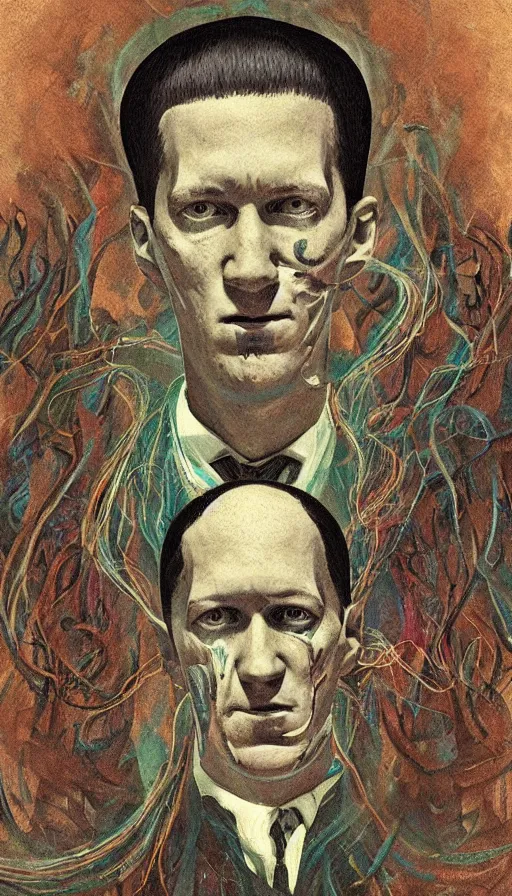 Prompt: portrait of a digital shaman, by h. p. lovecraft
