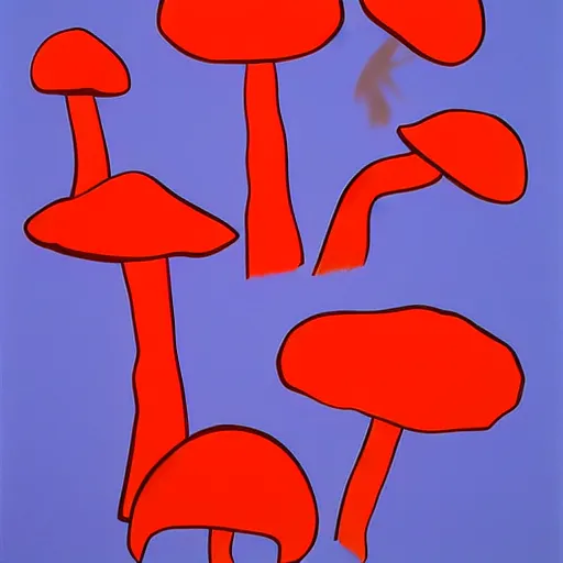 Image similar to mushrooms : : by andy warhol : :