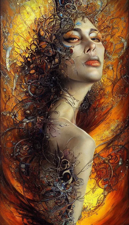 Prompt: psytrance artwork, by karol bak