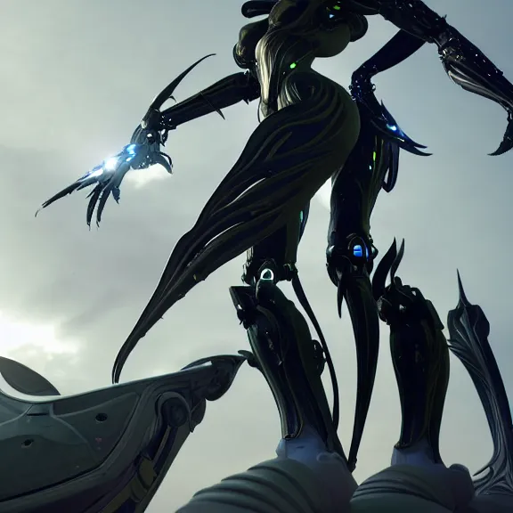 Prompt: highly detailed giantess shot, worms eye view, looking up at a giant 500 foot tall beautiful stunning saryn prime female warframe, as a stunning anthropomorphic robot female dragon, looming over you, walking toward you, detailed warframe legs towering over you, sleek streamlined white armor, camera looking up, posing elegantly over you, sharp claws, detailed robot dragon feet, proportionally accurate, two arms, two legs, camera close to the legs and feet, giantess shot, massive scale, warframe fanart, ground view shot, cinematic low shot, high quality, captura, realistic, professional digital art, high end digital art, furry art, macro art, giantess art, anthro art, DeviantArt, artstation, Furaffinity, 3D realism, 8k HD octane render, epic lighting, depth of field